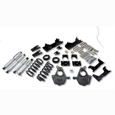 1999-00 Silverado/Sierra reg Cab 2wd 4 or 5 inch Front/6 or 7 inch Rear lowering kit With SP Shocks