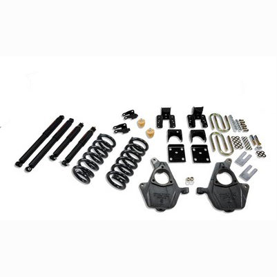 2004-06 Silverado/Sierra 1500 Crew Cab 2wd 3 inch Front/4 or 5 inch Rear lowering kit With ND2 Shocks