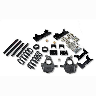 2004-06 Silverado/Sierra 1500 Crew Cab 2wd 4 or 5 inch Front/6 inch Rear lowering kit With ND2 Shocks