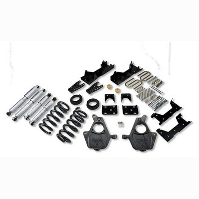 2004-06 Silverado/Sierra 1500 Crew Cab 2wd 4 or 5 inch Front/6 or 7 inch Rear lowering kit With SP Shocks