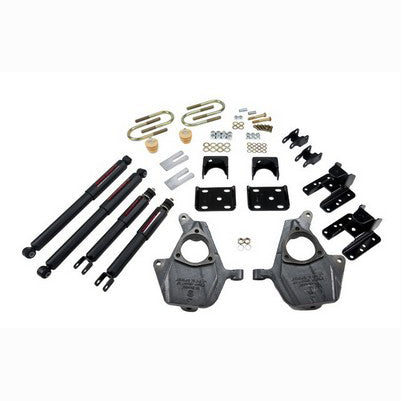 2004-06 Sierra Denali 1500 2wd Crew Cab 2 inch Front/4 or 5 inch Rear lowering kit With ND2 Shocks
