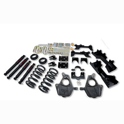 1999-00 Silverado/Sierra Ext Cab 1500 2wd 4 or 5 inch Front/6 inch Rear lowering kit With ND2 Shocks
