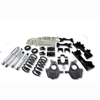 1999-00 Silverado/Sierra Ext Cab 1500 2wd 4 or 5 inch Front/6 inch Rear lowering kit With SP Shocks
