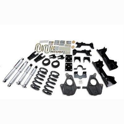 1999-00 Silverado/Sierra Ext Cab 2wd 4 or 5 inch Front/6 or 7 inch Rear lowering kit With SP Shocks