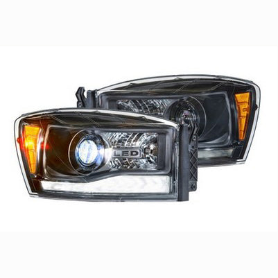 XB Hybrid LED Headlights: Dodge Ram (06-08) (Pair / ASM)