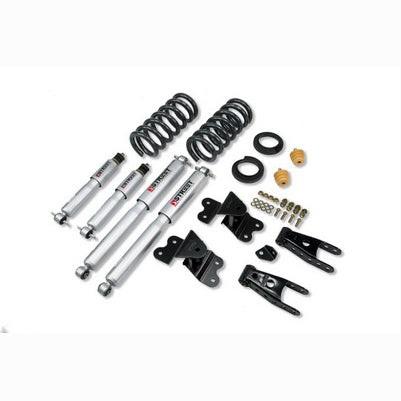 1988-98 C1500 Reg Cab (exc 454SS) 2 or 3 inch Front/4 inch Rear lowering kit With Sp Shocks