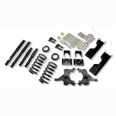 1992-98 C1500 reg cab (ext 454SS) 4 or 5 inch Front/6 inch Rear lowering kit With ND2 Shocks
