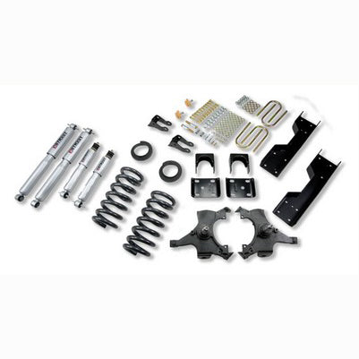 1992-98 C1500 reg cab (ext 454SS) 4 or 5 inch Front/6 inch Rear lowering kit With SP Shocks
