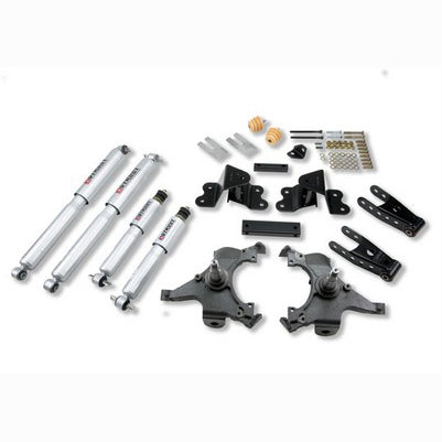 1988-98 C1500 Ext Cab 2 inch Front/4 inch Rear lowering kit With SP Shocks