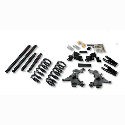 1988-98 C1500 Ext Cab 3 inch Front/4 inch Rear lowering kit With ND2 Shocks