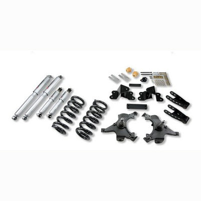 1988-98 C1500 Ext Cab 3 inch Front/4 inch Rear lowering kit With SP Shocks