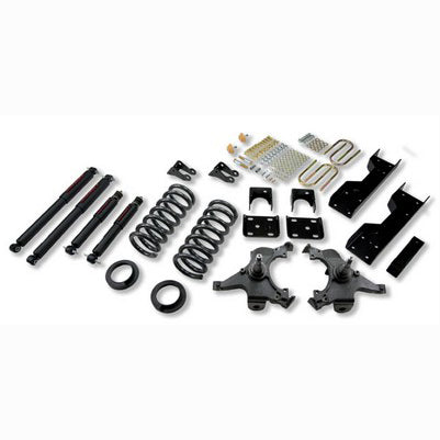 1988-98 C1500 Ext Cab 4 or 5 inch Front/6 inch Rear lowering kit With ND2 Shocks