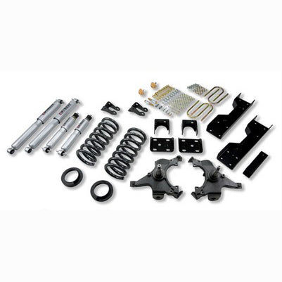 1988-98 C1500 Ext Cab 4 or 5 inch Front/6 inch Rear lowering kit With SP Shocks