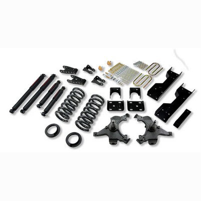 1988-98 C1500 Ext Cab 4 or 5 inch Front/6 or 7 inch Rear lowering kit With ND2 Shocks