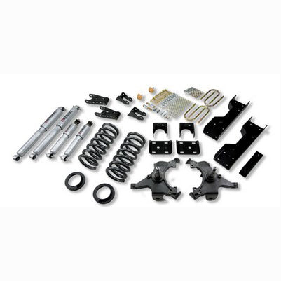 1988-98 C1500 Ext Cab 4 or 5 inch Front/6 or 7 inch Rear lowering kit With SP Shocks