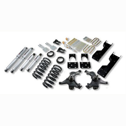 1988-91 Silverado/Sierra C1500 (Std Cab, except 454 SS) 4 inch or 5 inch F/6 inch R drop Lowering Kit, With Sp Shocks