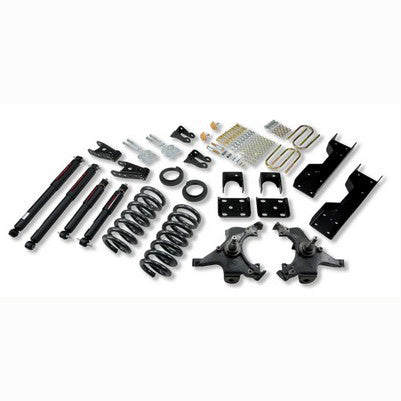 1988-91 Silverado/Sierra C1500 (Std Cab, except 454 SS) 4 inch or 5 inch F/6 inch or 7 inch R drop w/shocks, Lowering Kit