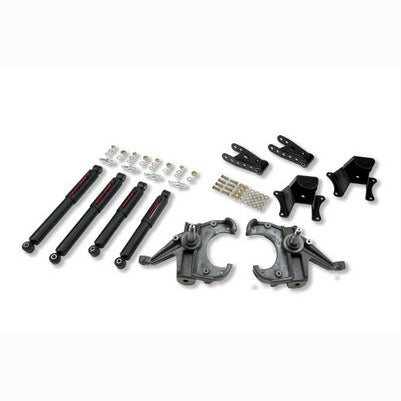 1973-87 C10 with 1 inch thick rotors 3 inch Front/4 inch Rear lowering kit With ND2 Shocks