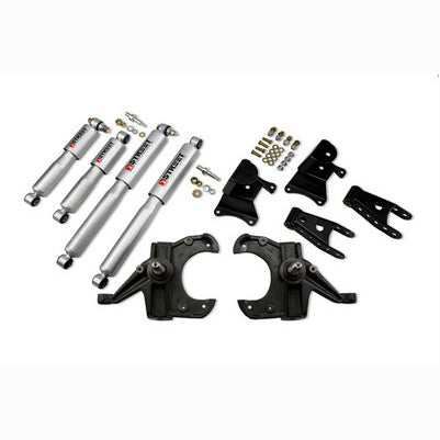 1973-87 C10 with 1 inch thick rotors 3 inch Front/4 inch Rear lowering kit With SP Shocks
