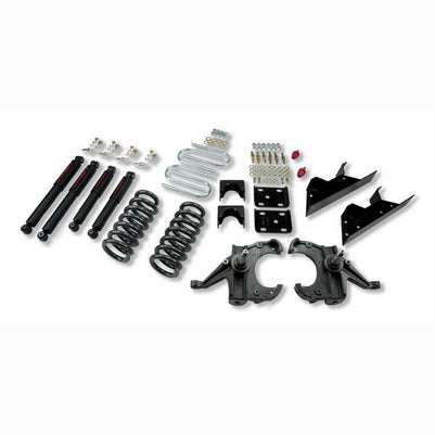 1973-87 C10 with 1 inch thick rotors 4 inch Front/6 inch Rear lowering kit With ND2 Shocks