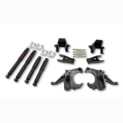 1973-87 C10 with 1.25 inch thick rotors 3 inch Front/4 inch Rear lowering kit With ND2 Shocks