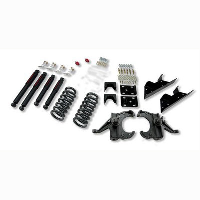 1973-87 C10 with 1.25 inch thick rotors 4 inch Front/6 inch Rear lowering kit With ND2 Shocks