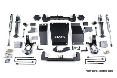 2014-18 GM 1500 6/3.75 inch lift kit, w/OE Steel control arms, NX2 shocks