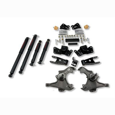 1997-00 C2500/3500 Crew Cab (inc Dually) 3 inch Front/4 inch Rear lowering kit With ND2 Shocks