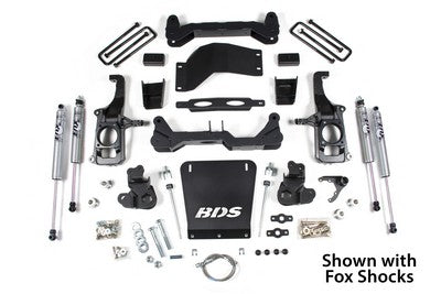 2011-19 Silverado/Sierra 2500/3500 4.5 inch high clearance lift kit w/o rear overload leafs with Fox Shocks