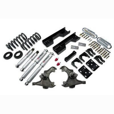 1989-96 Silverado/Sierra 3/4 Ton & 1 Ton (Ext/Crew Cab) 4 inch or 5 inch F/8 inch R drop ,Lowering Kit, With Sp Shocks