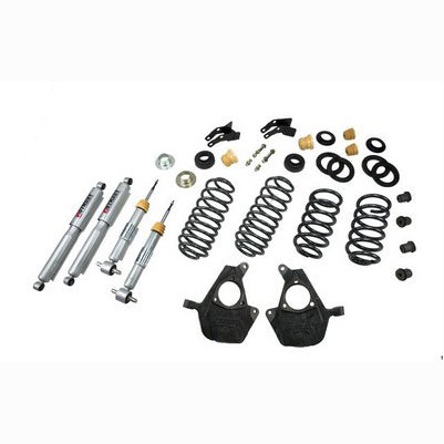 2007-14 Tahoe, Yukon, XL, Suburban, 07-13 Avalanche 2wd (with or w/o OE Autoride) 3 or 4 inch front/3 or 4 inch Rear lowering kit With SP Shocks