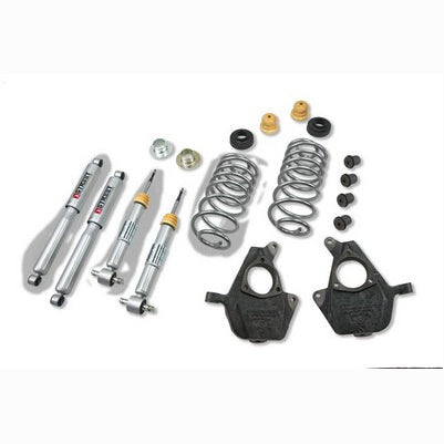 2007-14 Tahoe, Yukon (not XL) w/o OE Autoride, 2wd/4wd 2+ inch Front/3 or 4 inch Rear lowering kit with SP Shocks