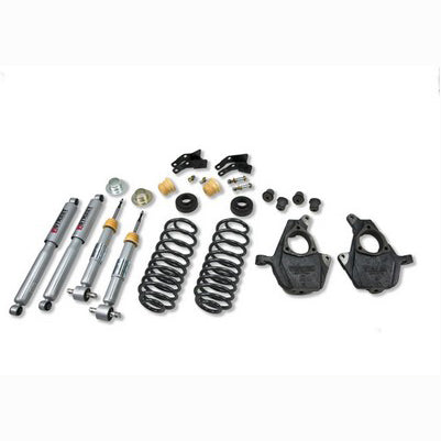 2007-14 Tahoe/Suburban/Yukon/Yukon XL/Avalanche (2wd/4wd with or w/o rear autoride) 2+ inch Front/3 or 4 inch Rear lowering kit With Sp Shocks