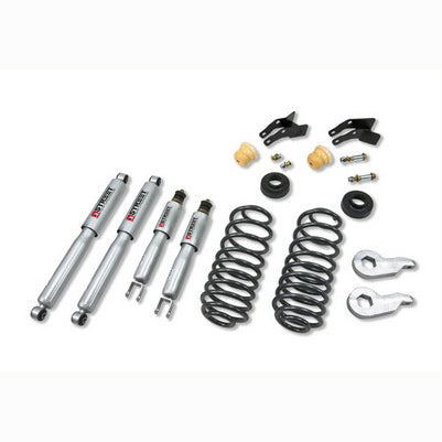 2000-06 Tahoe, Yukon, XL, Suburban, Escalade, Avalanche with or w/o premium rear shocks (2wd/4wd) 0-2 inch Front/ 2-4 inch rear, see notes, lowering kit with SP Shocks