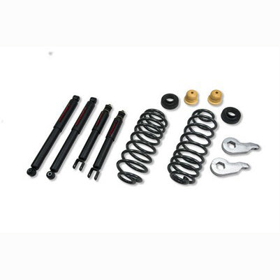 2000-06 Tahoe, Yukon, XL, Suburban, Avalanche w/o Premium rear shocks (2wd/4wd) 0-2 inch Front/1 or 2 inch Rear (2 or 3 inch on Avalanche) lowering kit with ND2 Shocks