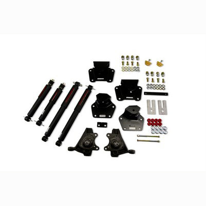 1991-96 Dodge Dakota (Std Cab, V8) 2 inch F/4 inch R drop w/shocks Lowering Kit
