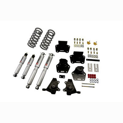 1991-96 Dodge Dakota (Std Cab, V8) 4 inch F/4 inch R drop ,Lowering Kit, With Sp Shocks