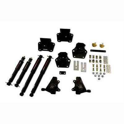 1987-90 Dodge Dakota (Std Cab, V8) 2 inch F/4 inch R drop w/shocks Lowering Kit