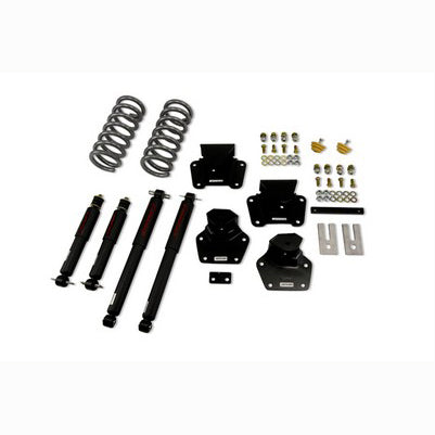 1987-96 Dodge Dakota (Std Cab, V8) 2 inch F/4 inch R drop w/shocks Lowering Kit