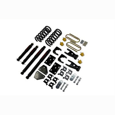 2002-05 Ram 1500 Quad Cab 2 inch Front/5 inch Rear lowering kit With ND2 Shocks