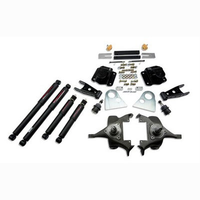 1994-99 Ram 1500 (Ext Cab, V8, Auto Trans Only) 2 inch Front/4 inch Rear lowering kit With ND2 Shocks