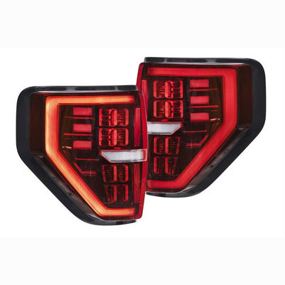 XB LED Tail Lights: Ford F150 (09-14) (Pair / Red)