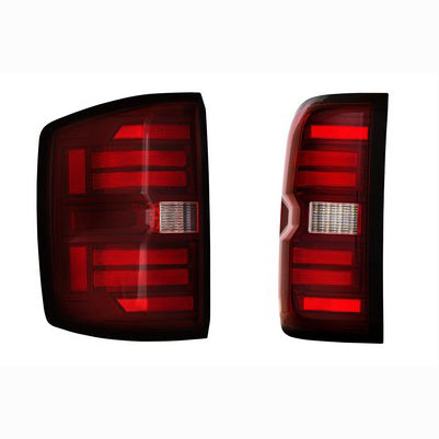 XB LED Tail Lights: Chevy Silverado (14-19) (Pair / Red) (Gen 2)