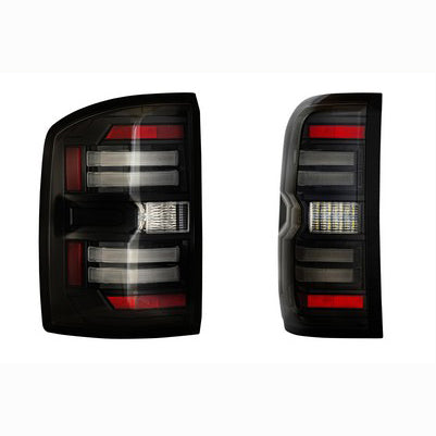 XB LED Tail Lights: GMC Sierra (14-18) (Pair / Smoked)