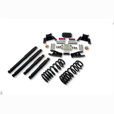 1987-96 F150 2wd Ext Cab 2 inch Front/4 inch Rear lowering kit With ND2 Shocks