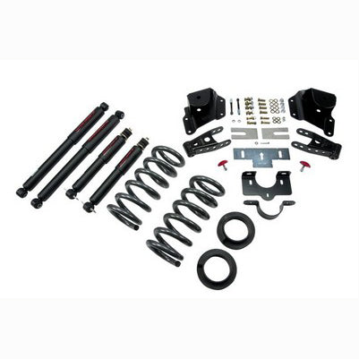 1999-06 Silverado/Sierra 1500 Ext Cab 2wd 2 or 3 inch Front/3 inch Rear lowering kit With ND2 Shocks
