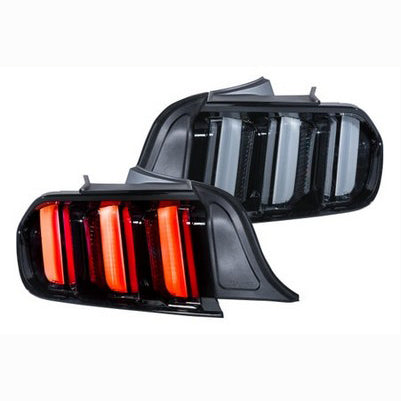 XB LED Tail Lights: Ford Mustang (15-22) (Pair / Clear / Amber Seq)