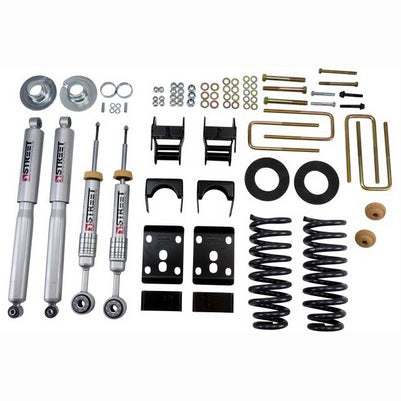 2009-13 F150 2wd Ext Cab Short Bed 2 or 3 inch Front/4 inch Rear lowering kit with SP shocks