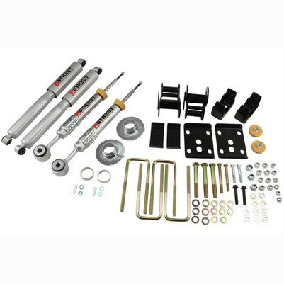 2009-13 F150 2wd Ext & Quad Cab Short Bed 0-3 Front/4 Rear lowering kit with SP shocks