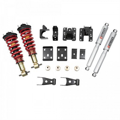 2014-18 Silverado/Sierra 1500 (2wd, reg cab, any control arms) , 1 or 2 front/4 rear lowering with height adjustable coilovers